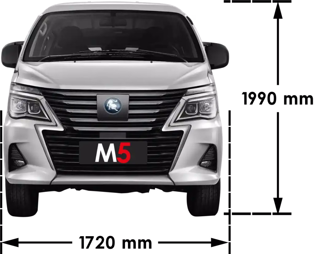 dimensiones m5 11pasajeros frente Dongfeng Forthing Panama | Carbone